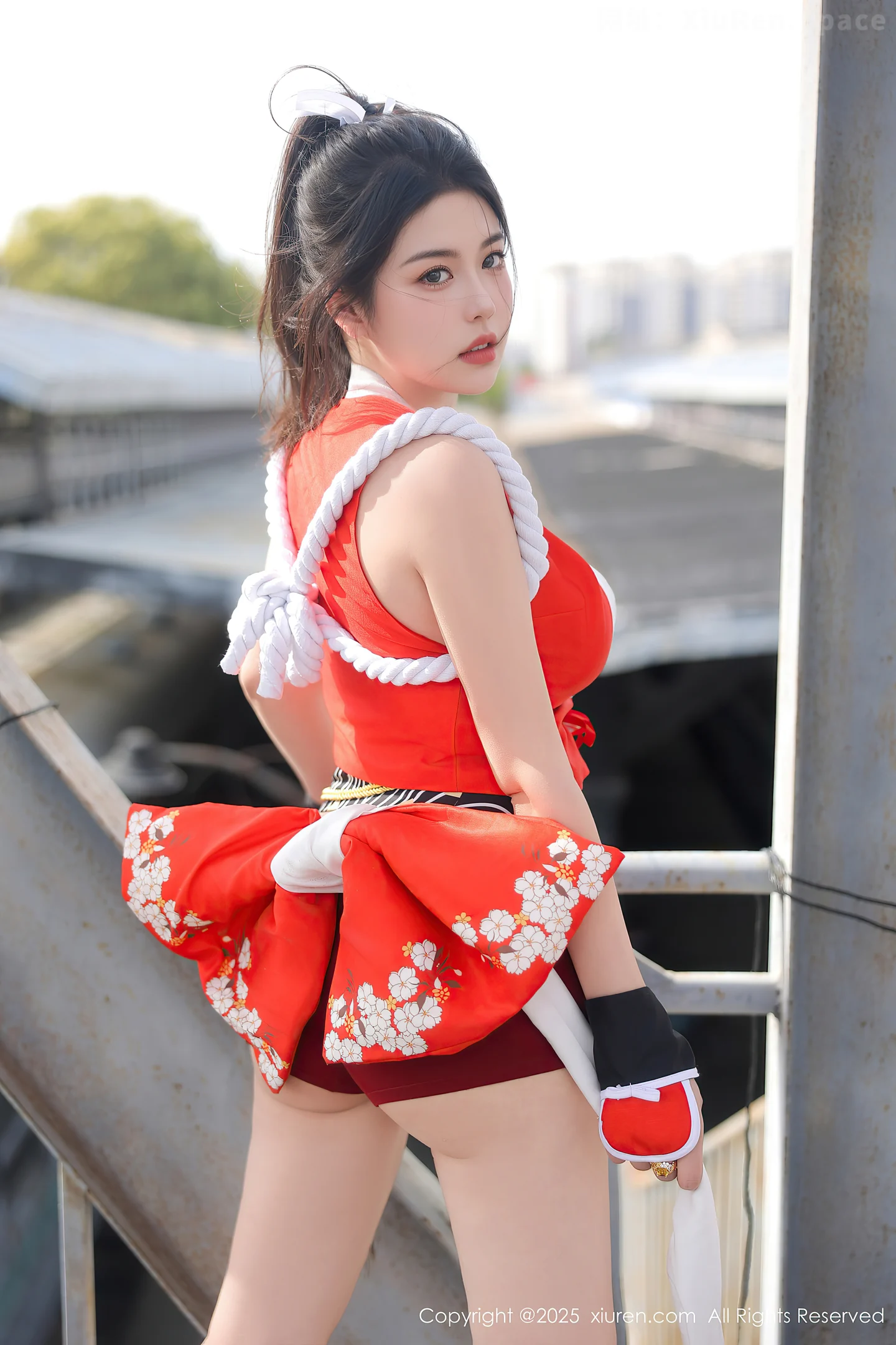 图片[5]-[XiuRen秀人网] VOL.10133 模特林若凡F性感红色不知火舞服饰配丁字裤秀丰满身材诱惑写真81P-秀人网官方网站